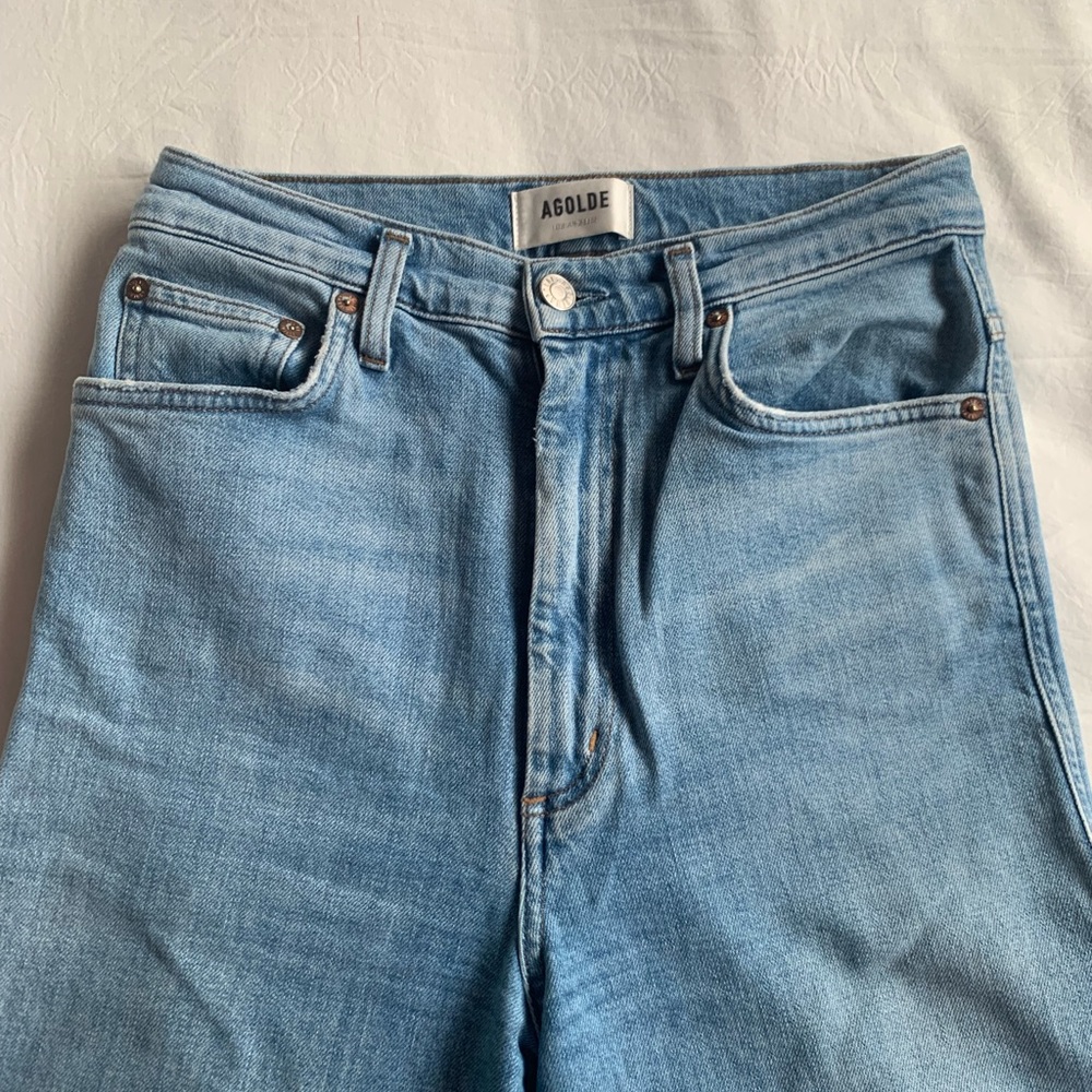 Agolde Riley high rise straight crop
